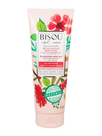 BISOU Mască balsam pentru păr deteriorat și uscat 3-D nutriție și regenerare (Balm-Mask 3D Nutrient&Restore) 230 ml