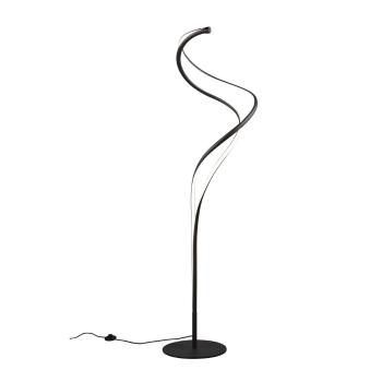 Lampadar negru LED cu abajur din metal (înălțime 160 cm) Nala – Trio Select