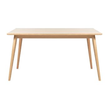 Masă de dining în culoare naturală extensibilă cu blat cu aspect de lemn de stejar 150x90 cm Barrali – Unique Furniture