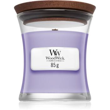 Woodwick Lavender Spa lumânare parfumată  cu fitil din lemn 85 g