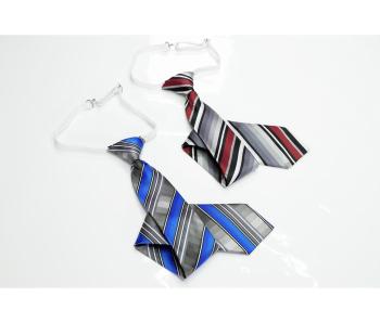 2 cravate legate - maro-gri + albastru-gri