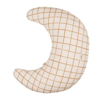 Pernă de alăptat bej Camel Check – Malomi Kids