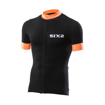 Six2 BIKE3 STRIPES tricou - black/orange 