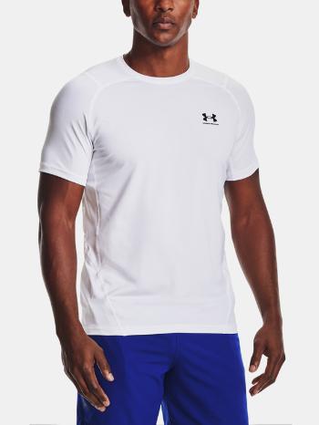 Under Armour HG Armour Fitted SS Tricou Alb