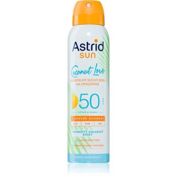 Astrid Sun Coconut Love spray pentru plaja invizibil si racoritor SPF 50 cu o protectie UV ridicata 150 ml