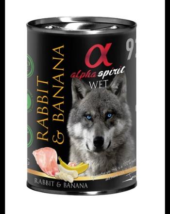 ALPHA SPIRIT Rabbit hrana fara cereale caini adulti 400 g iepure si banane