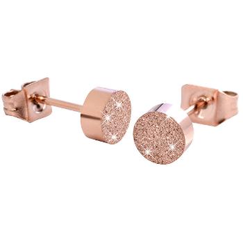 Troli Cercei din oțel placați cu aur roz KE-004