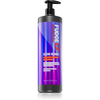 Fudge Care Clean Blonde sampon tonifiant cu violete pentru par blond 1000 ml