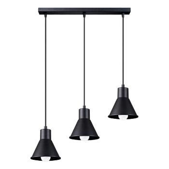 Lustră neagră cu abajur din metal 45x14 cm Martina - Nice Lamps