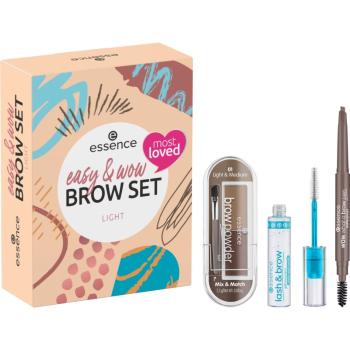 essence easy & WOW set cadou Light (pentru sprâncene) culoare