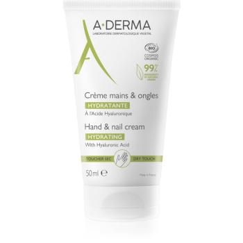 A-Derma Original Care cremă hidratantă pentru mâini și unghii cu acid hialuronic 50 ml