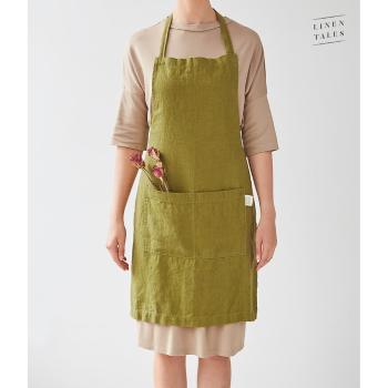 Șorț de bucătărie din in Linen Tales Daily Apron, 80 x 55 cm, verde