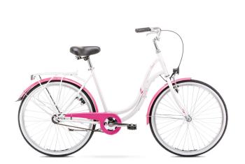 Bicicleta de oras pentru femei Romet Angel 26 Alb/Roz 2020