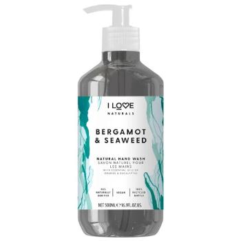 I Love Săpun hidratant lichid pentru mâini Naturals Bergamot & Seaweed (Hand Wash) 500 ml