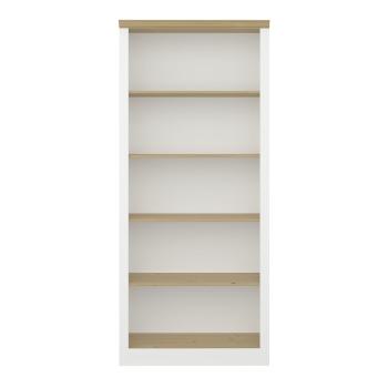 Bibliotecă albă cu aspect de lemn de pin 82x189 cm Nola - Tvilum