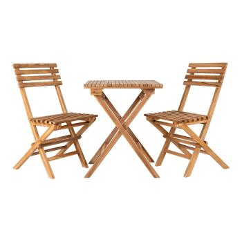 Set de dining pentru grădină în culoare naturală pentru 2 persoane Cuenca – House Nordic