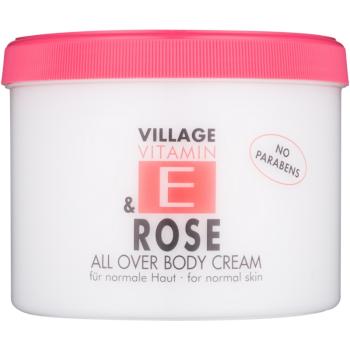 Village Vitamin E Rose crema de corp fără parabeni 500 ml