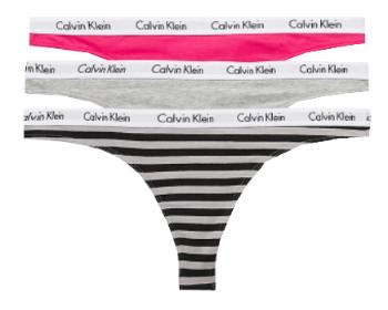 Calvin Klein 3 PACK - tanga pentru femei QD3587E-658 XS