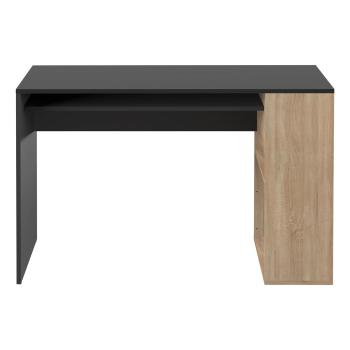 Birou negru cu aspect de stejar 114x50 cm Yale - TemaHome