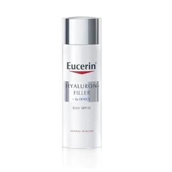 Eucerin Crema de zi împotriva îmbătrânirii pielii pentru ten normal și mixt SPF 15 Hialuronic-Filler3x EFECT 50 ml