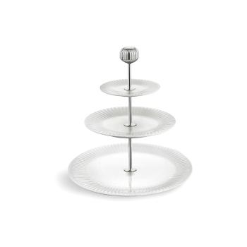 Etajeră din porțelan pe 3 nivele Kähler Design Hammershoi Etagere, ⌀ 28 cm, alb