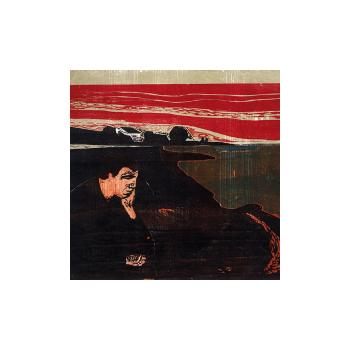 Reproducere tablou Edvard Munch - Evening Melancholy I, 30 x 30 cm