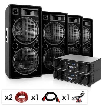 Electronic-Star DJ PA Komplettset "Phuket Pulsar Pro" 2 x amplificator și 4 x boxe