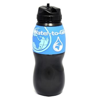 Water-to-GO Water-to-GO 0,75 l neagră cu tiv albastru