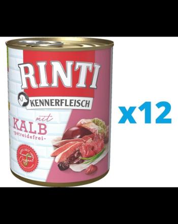 RINTI Kennerfleisch Veal hrana caine cu vitel si organe 12 x 400 g