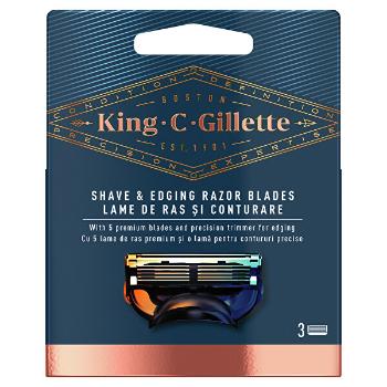 Gillette Cap de rezervă King (Shave &amp; Edging Razor Blades) 5 ks