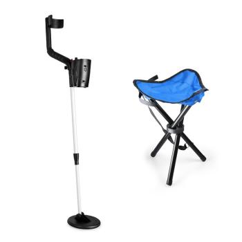 DURAMAXX Basic One Blue, set pentru cautarea comorilor, detector de metale +scaun albastru și bobină de 16,5 cm