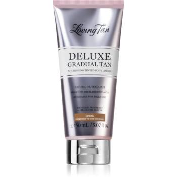 Loving Tan Deluxe Gradual Tan lotiune de corp hranitoare pentru a scoate in evidenta bronzul culoare Dark 150 ml