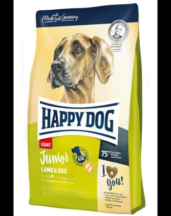 HAPPY DOG Junior Giant Lamb &amp; Rice, miel și orez 4 kg