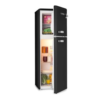 Klarstein Audrey, frigider-congelator, 90 l/39 l, retro aspect, negru