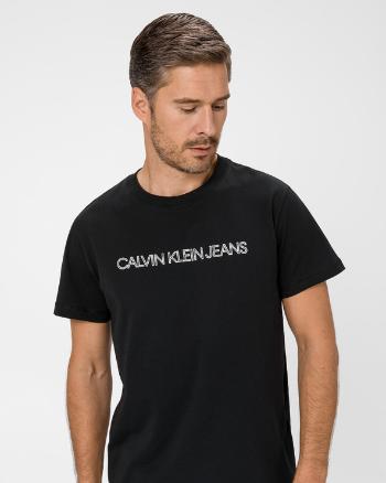 Calvin Klein Outline Logo Back Print Tricou Negru