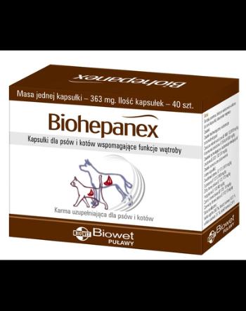BIOWET Biohepanex capsule pentru caini si pisici care sustin funcțiile hepatice 40 buc.
