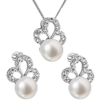 Evolution Group Set de lux de argint cu perle reale Pavona 29010.1 (cercei, lanț, pandantiv)
