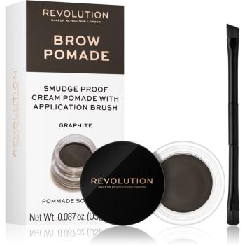 Makeup Revolution Brow Pomade pomadă pentru sprâncene culoare Graphite 2.5 g