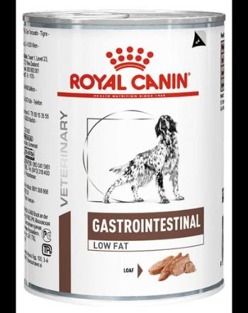 ROYAL CANIN Gastro Intestinal Low Fat hrana umeda cu continut redus de grasimi pentru caini cu tulburari gastro-intestinale 12 x 410 g