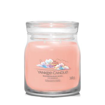 Yankee Candle Lumânare aromatică Signature sticlă medie Watercolour Skies 368 g