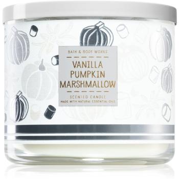 Bath & Body Works Vanilla Pumpkin Marshmallow lumânare parfumată  cu uleiuri esentiale 411 g