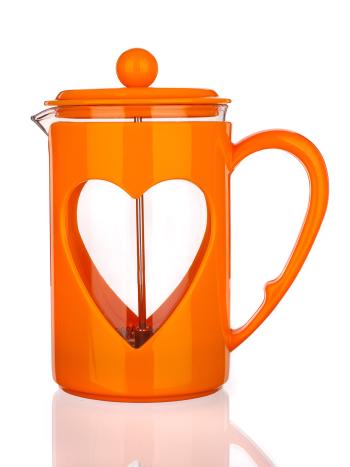 Ceainic/cafetiera french press - portocaliu - Mărimea 0,8 l, 15 x 12 x 20 cm