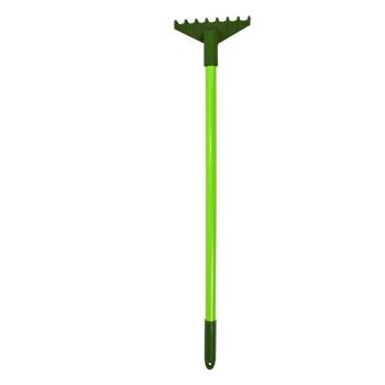 Greblă pentru copii Esschert Design, înălțime 70 cm, verde