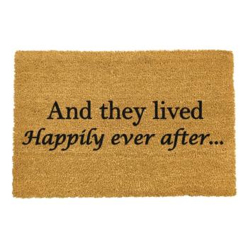 Covoraș intrare din fibre de cocos Artsy Doormats Happily Ever After, 40 x 60 cm