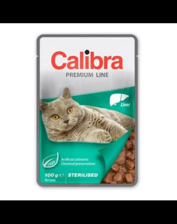 CALIBRA Cat Premium Line Sterilised Liver 100 g hrana cu ficat pentru pisici sterilizate