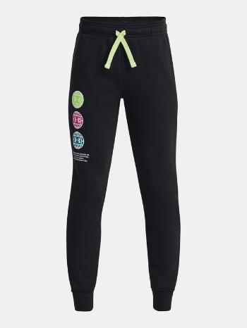 Under Armour UA Rival Flc Anaml Pantaloni de trening pentru copii Negru