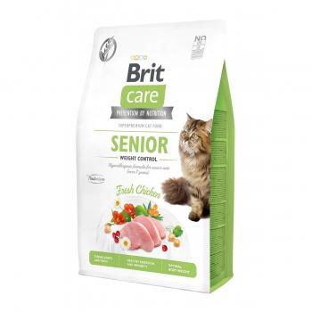 BRIT Care Senior Weight Control, Pui, hrană uscată fără cerele pisici senior, managementul greutății, 2kg