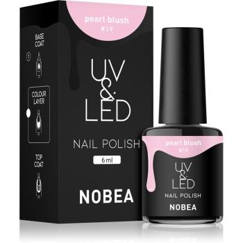 NOBEA UV & LED unghii cu gel folosind UV / lampă cu LED glossy culoare Pearl blush #19 6 ml