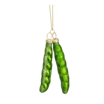 Ornament de Crăciun din sticlă Peas – Sass & Belle