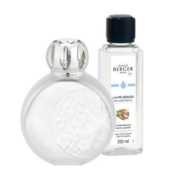 Maison Berger Paris Set cadou lampă catalitică Astral albă + reîncărcare Cașmir alb 250 ml